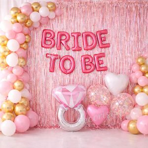 Decorish white pink and golden - Bride to Be decoration set