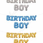 Decorish Birthday Boy Foil Balloons Multi color - Party Balloons