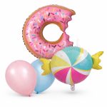 Donut Happy Birthday Balloons Decoration Set - 5 Balloons Set