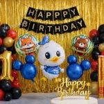 decorish duck happy birthday decoration set