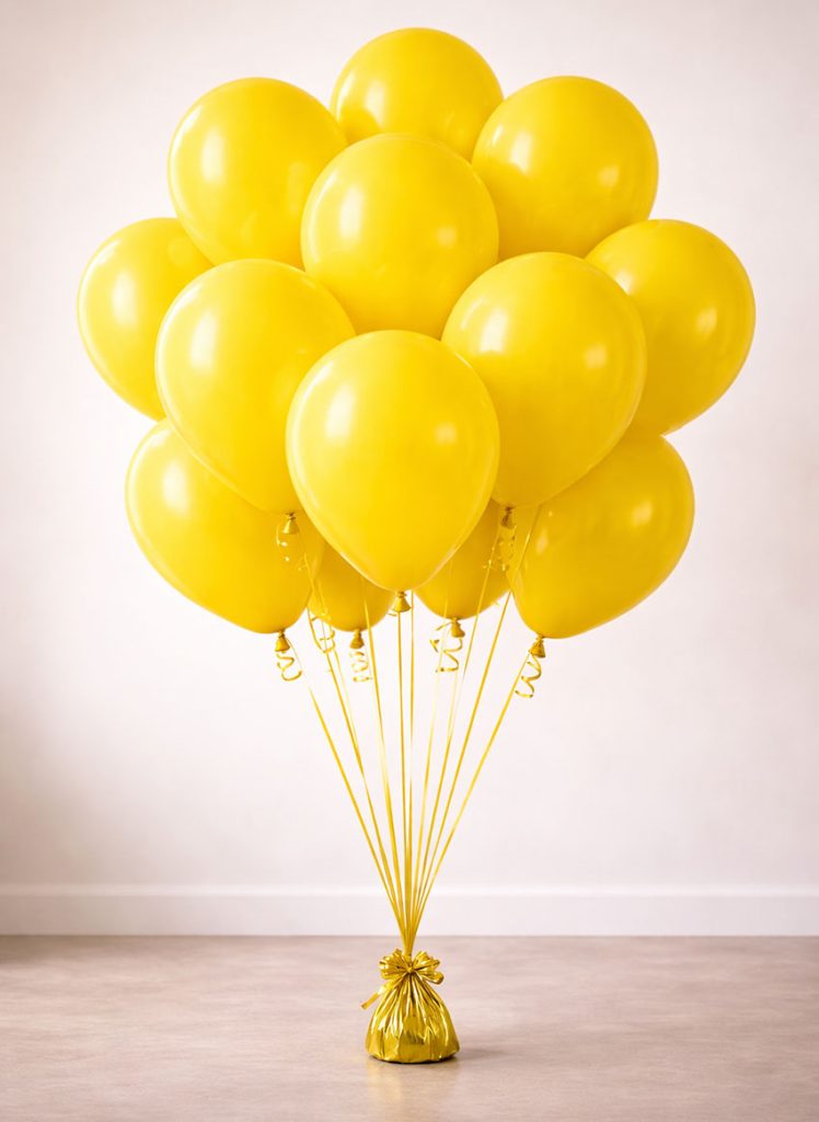 Decorish Yellow color party balloon - Yellow Latex balloons