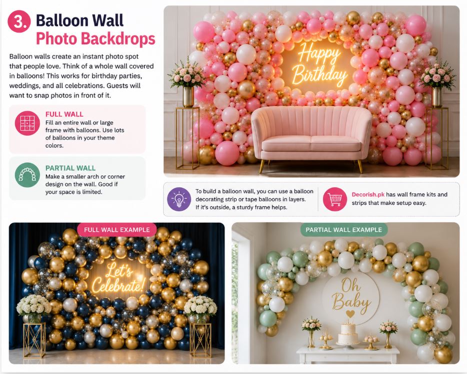 Balloon-Wall-Photo-Back-Drop/Decorish.pk