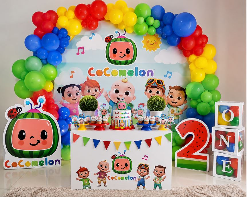 Cocomelon themed birthday decoration setup for toddlers/decorish.pk