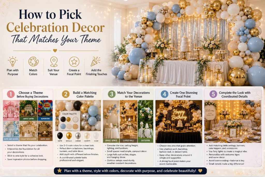 How to Pick Celebration Decor That Matches Your Theme