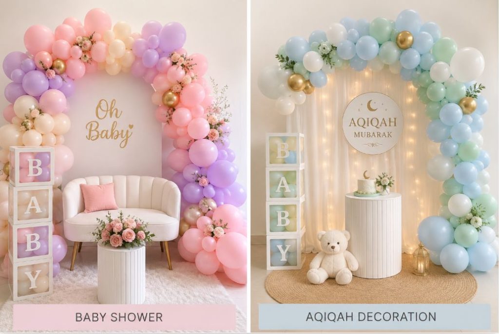 Baby Shower & Aqiqah Decoration Ideas (Boy & Girl Themes)