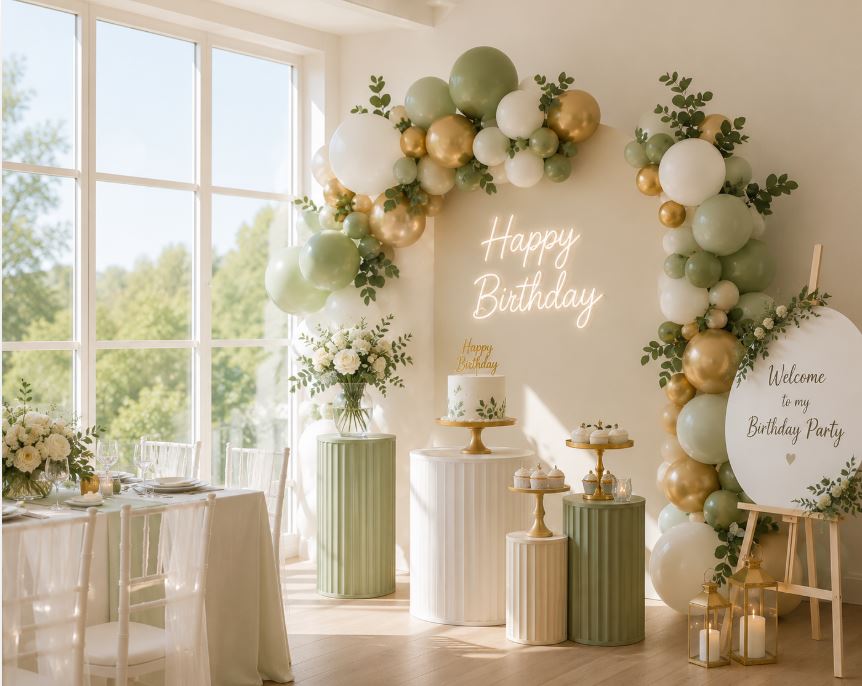 Party decor with natural daylight lighting showing enhanced colors/decorish.pk