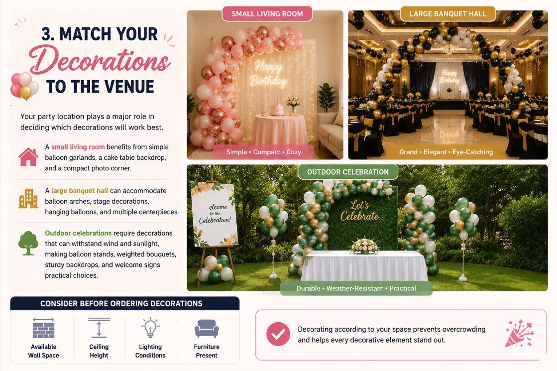 Match Your Decorations to the Venue/decorish.pk