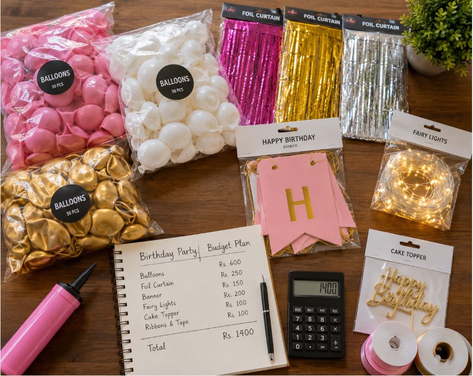 Smart shopping for birthday party decorations with bulk balloons and accessories/decorish.pk