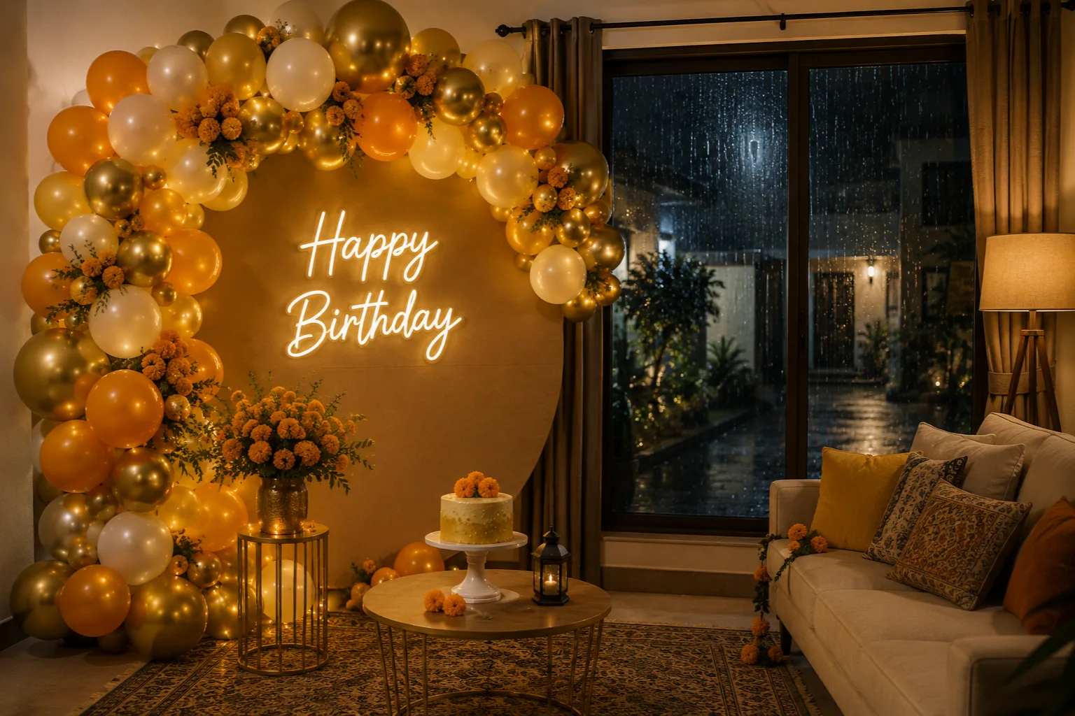 Indoor birthday decoration backup setup for Rawalpindi monsoon season/decorish.pk