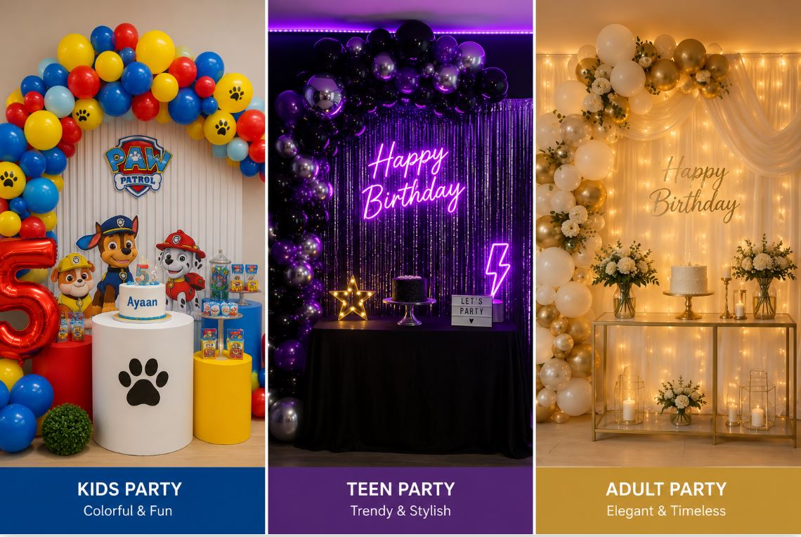 Party decoration alternatives to streamers for different age groups/decorish.pk