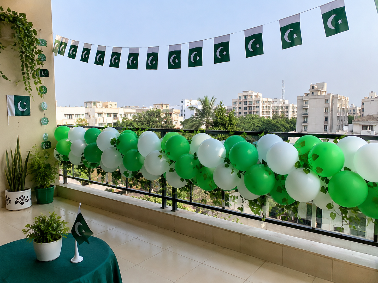 Balcony decoration ideas for 14 August in a small apartment/decorish.pk
