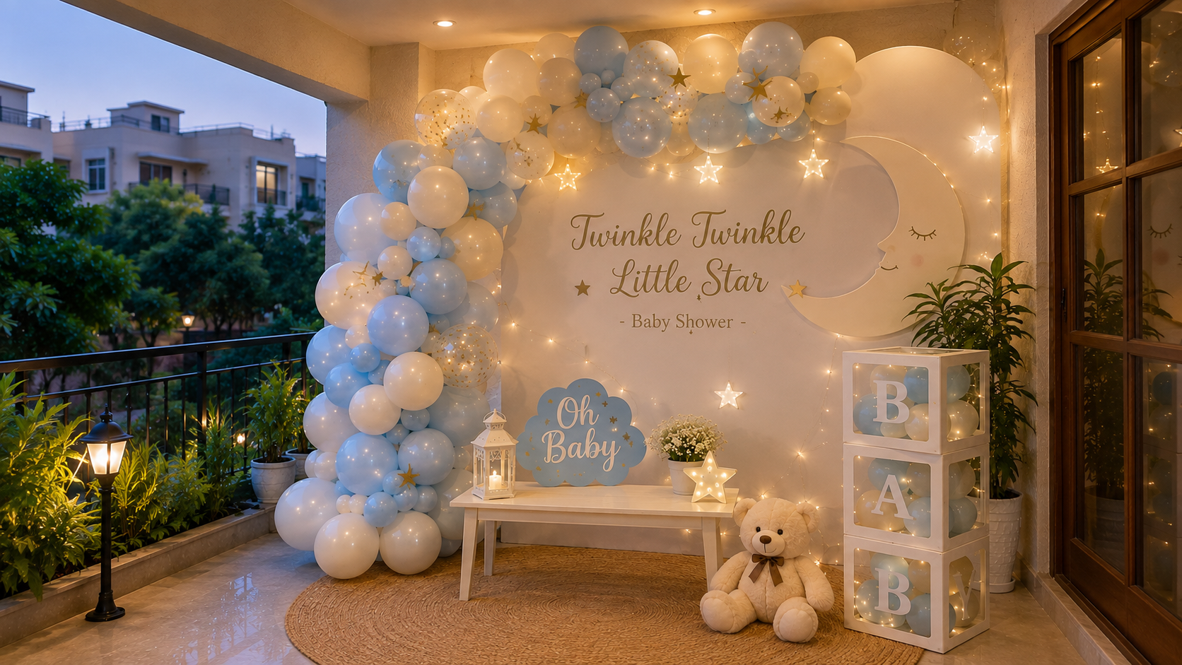 Baby Shower Decoration in Islamabad: Pastel & Moon-Star Themes