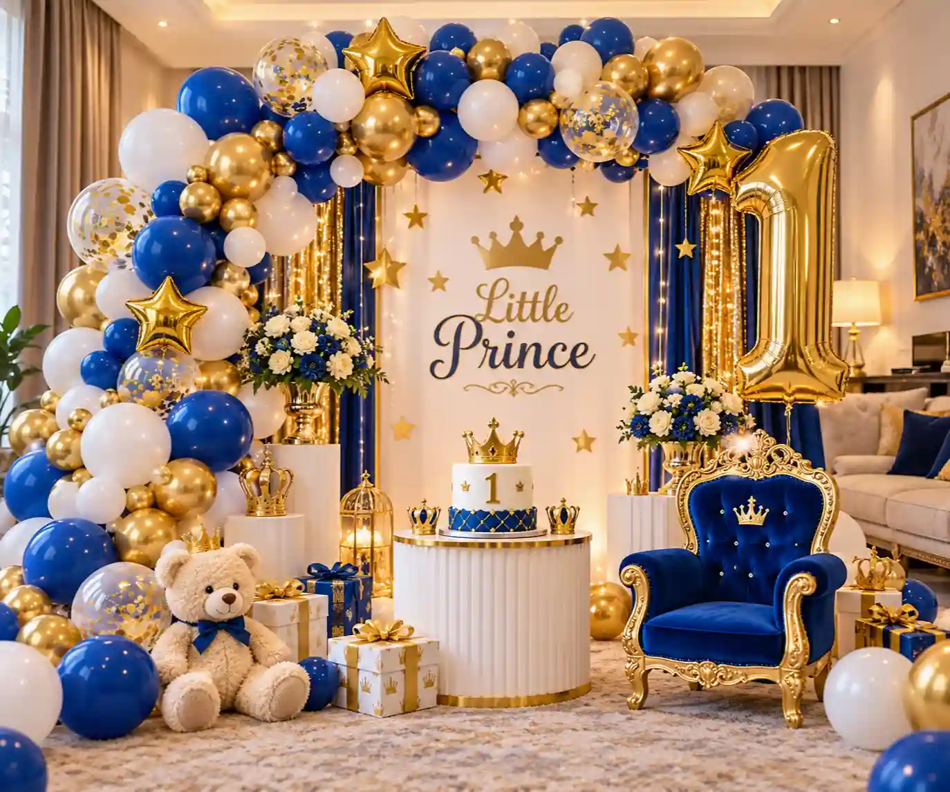 Little Prince first birthday theme decoration for boys/decorish.pk